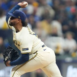 Milwaukee Brewers starting pitcher Freddy Peralta
