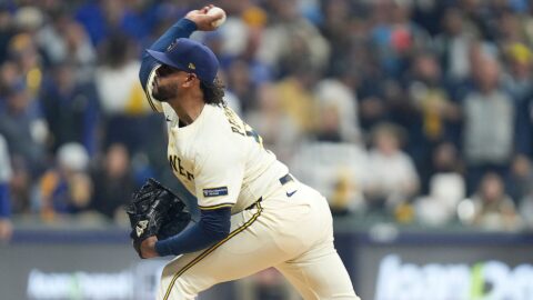 Milwaukee Brewers starting pitcher Freddy Peralta