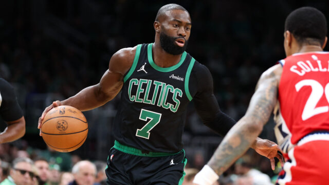 Boston Celtics forward Jaylen Brown