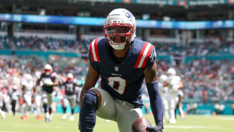 New England Patriots wide receiver Kayshon Boutte