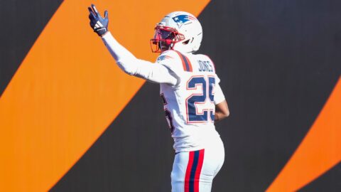 New England Patriots cornerback Marcus Jones