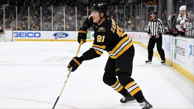 Boston Bruins defenseman Nikita Zadorov