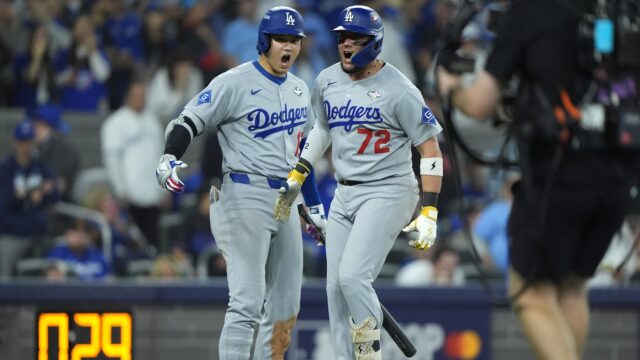 Los Angeles Dodgers teammates Shohei Ohtani and Miguel Rojas