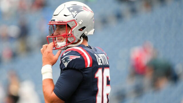 New England Patriots quarterback Tommy DeVito