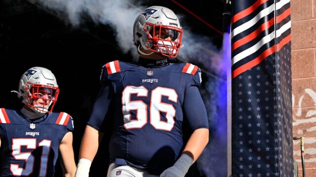 New England Patriots offensive lineman Will Campbell