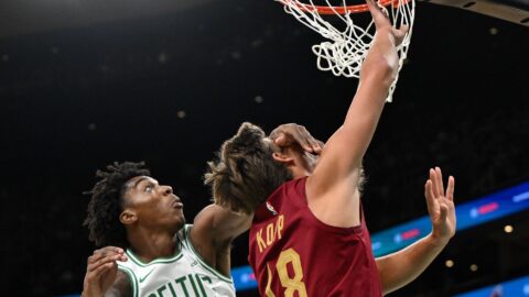 Boston Celtics forward/center Amari Williams and Cleveland Cavaliers forward Miller Kopp