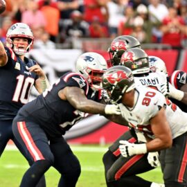 New England Patriots quarterback Drake Maye