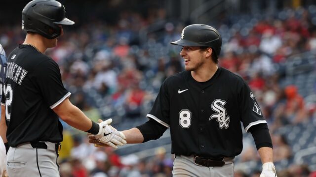 Chicago White Sox shortstop Colson Montgomery and catcher Kyle Teel