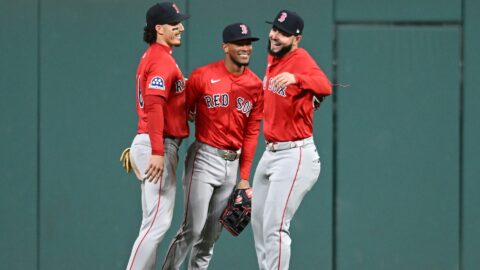 Jarren Duran, Ceddanne Rafaela and Wilyer Abreu