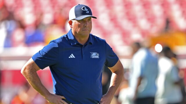Georgia Southern Eagles head coach Clay Helton