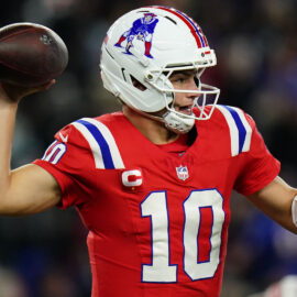 New England Patriots quarterback Drake Maye