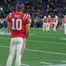 New England Patriots quarterback Drake Maye
