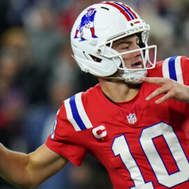 New England Patriots quarterback Drake Maye