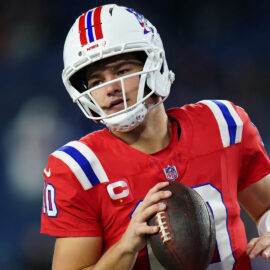 New England Patriots quarterback Drake Maye