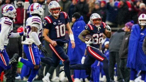 New England Patriots quarterback Drake Maye