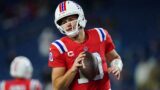 New England Patriots quarterback Drake Maye
