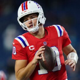 New England Patriots quarterback Drake Maye