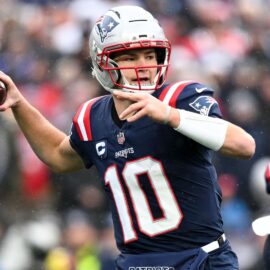 New England Patriots quarterback Drake Maye