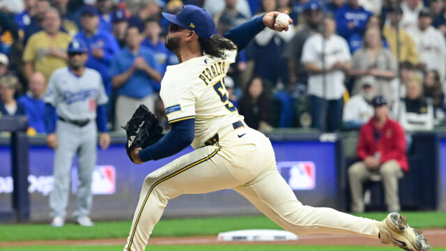 Milwaukee Brewers starting pitcher Freddy Peralta