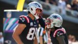 New England Patriots tight end Hunter Henry wide receiver Stefon Diggs