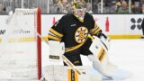 Boston Bruins goalie Jeremy Swayman
