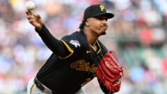 Boston Red Sox starting pitcher Johan Oviedo