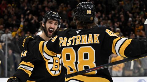 Boston Bruins forward Mark Kastelic