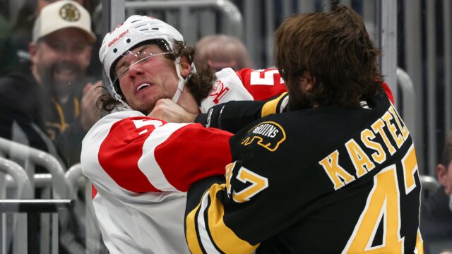 Boston Bruins forward Mark Kastelic