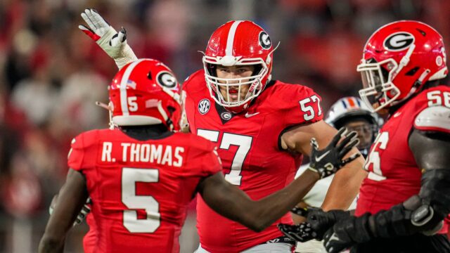 Georgia Bulldogs offensive lineman Monroe Freeling