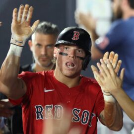 Boston Red Sox utility man Nate Eaton