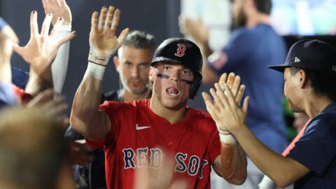 Boston Red Sox utility man Nate Eaton