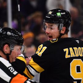 Boston Bruins defenseman Nikita Zadorov