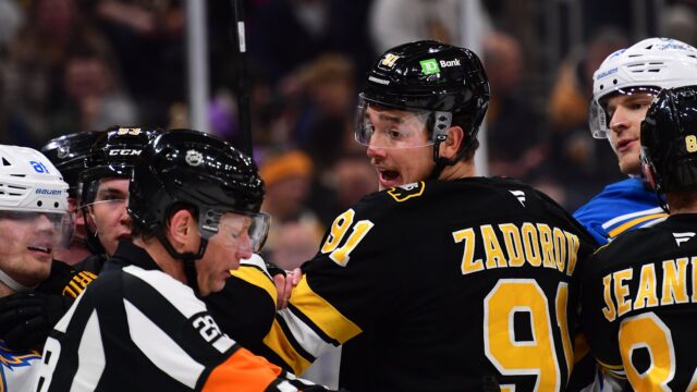 Boston Bruins defenseman Nikita Zadorov