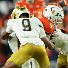 Notre Dame Fighting Irish, Miami Hurricanes running back CharMar Brown