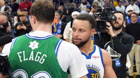 Stephen Curry and Cooper Flagg.