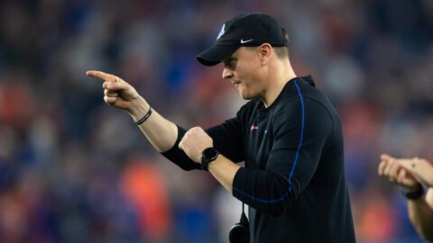 Boise State head coach Spencer Danielson