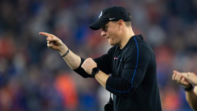 Boise State head coach Spencer Danielson