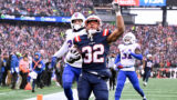New England Patriots running back TreVeyon Henderson