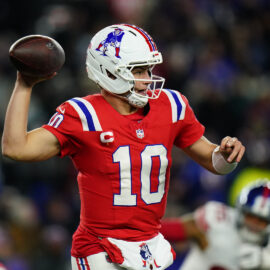 New England Patriots quarterback Drake Maye