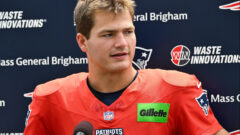 New England Patriots quarterback Drake Maye