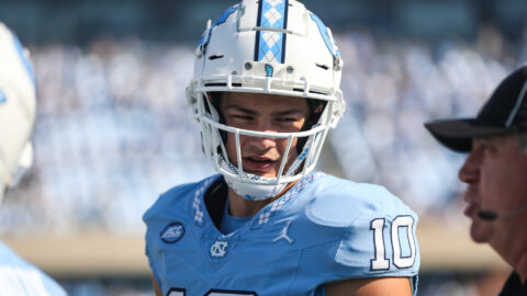 New England Patriots quarterback Drake Maye