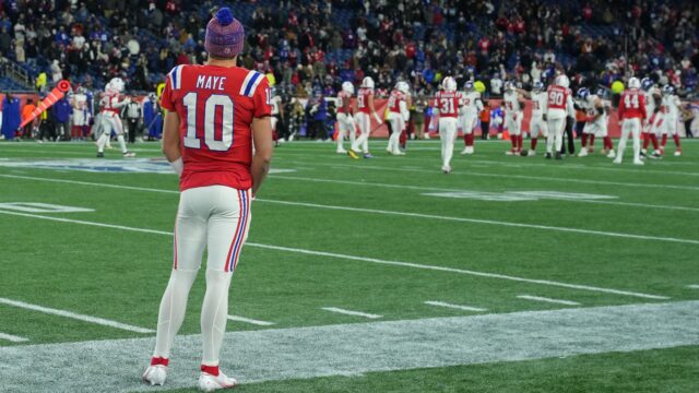 New England Patriots quarterback Drake Maye