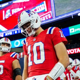 New England Patriots quarterback Drake Maye