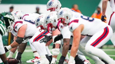 New England Patriots quarterback Drake Maye