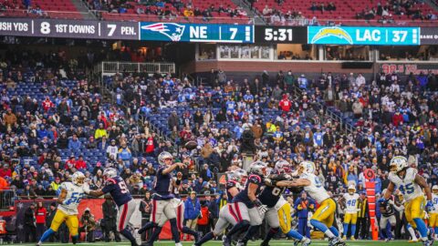 New England Patriots quarterback Drake Maye