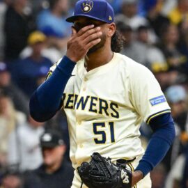 Milwaukee Brewers starting pitcher Freddy Peralta