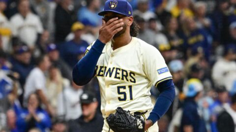 Milwaukee Brewers starting pitcher Freddy Peralta