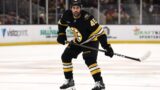 Boston Bruins defenseman Jonathan Aspirot