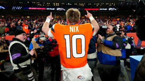 Denver Broncos quarterback Bo Nix