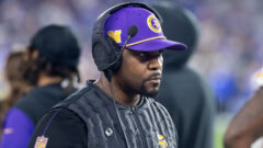Minnesota Vikings defensive coordinator Brian Flores